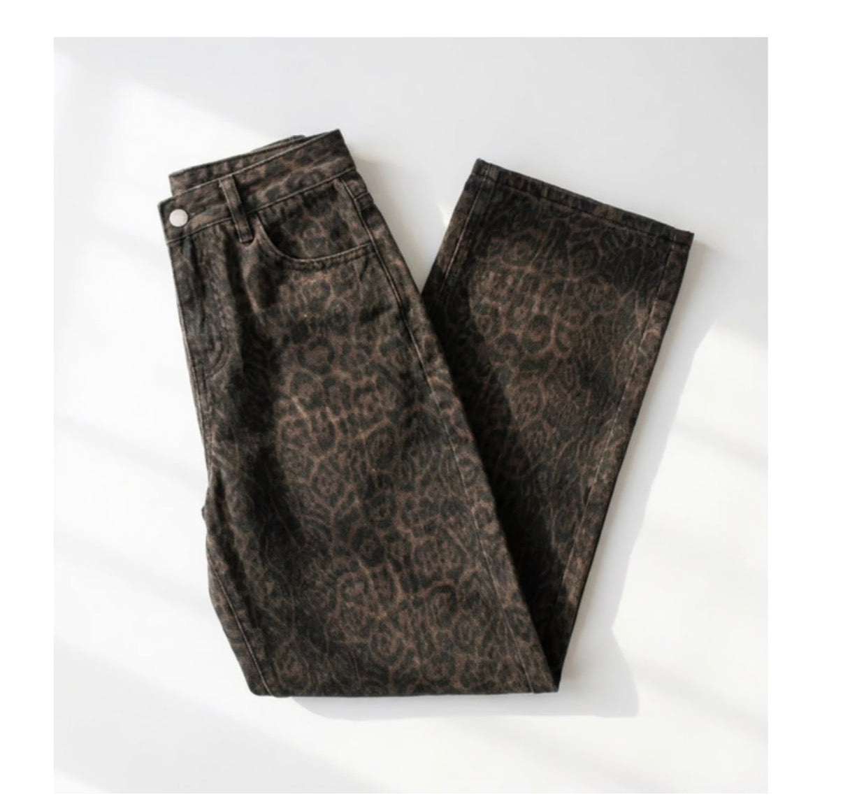 Jean Wide Leg Animal Print